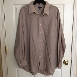 Croft & Barrow tan dress shirt 17 1/2-18 34/35